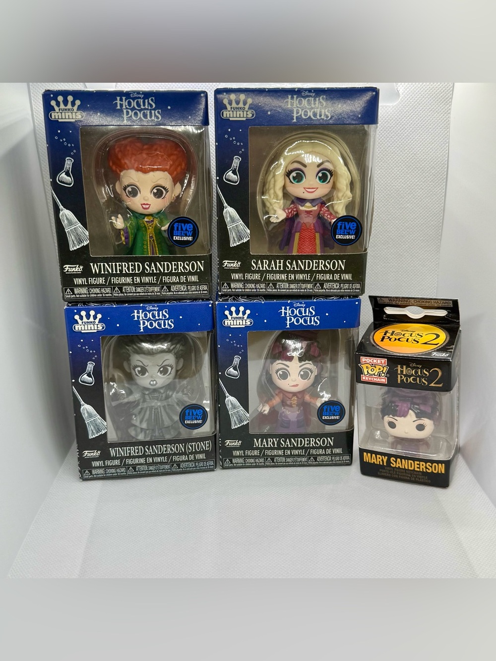 Disney Hocus Pocus Five Below Exclusive Funko Minis and Pocket Pop! Keychain Set